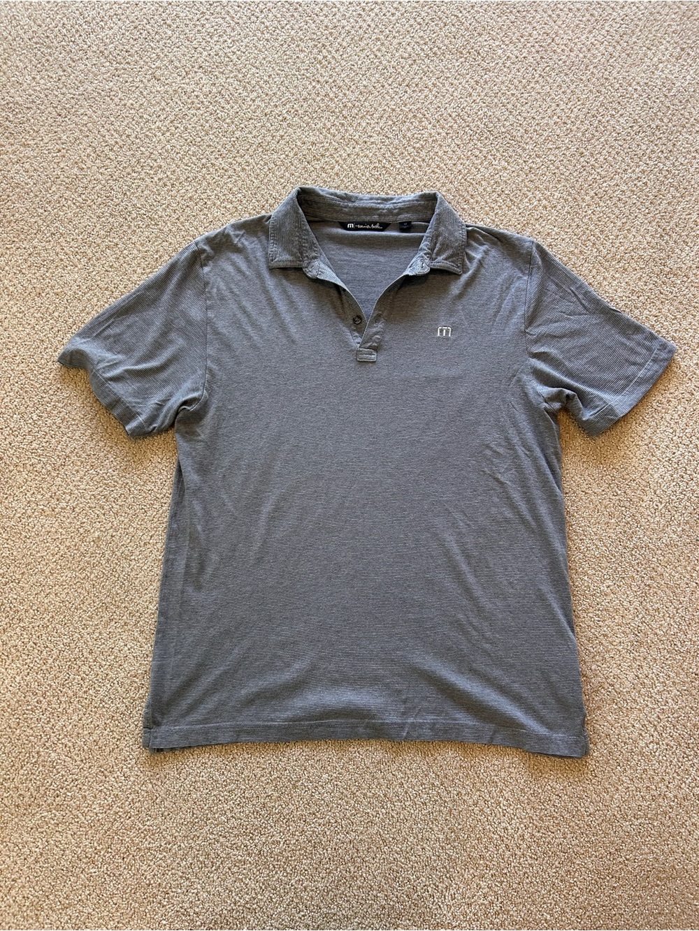 Travis Mathew Men's Charcoal Gray Polo